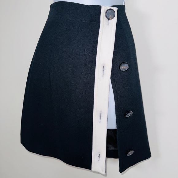 Black & White Button Down Mini Skirt By Kate Spade Size 6 - Picture 9 of 11